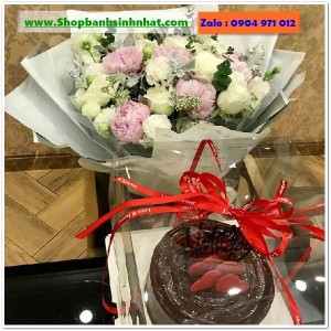 Combo Bánh Kem & Hoa Tươi - MM131